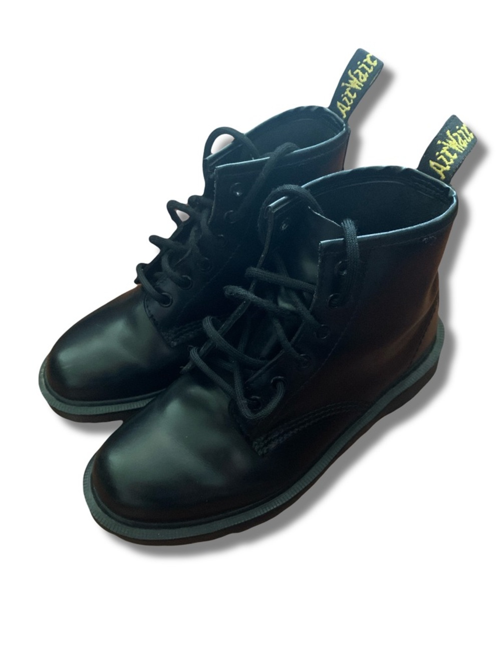 VTG Dr. Martens 101 Black Stitch Smooth Leather Ankle Boots Size 5